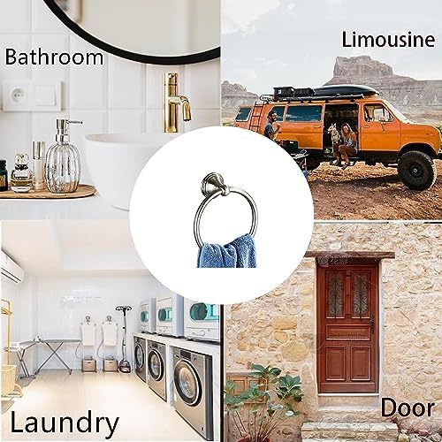 Stylish 1-Pack Hand Towel Holder for Bathroom Brushed Nickel