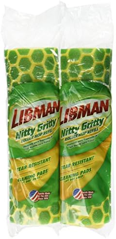 Libman Nitty Gritty Roller Mop Refill 2-Pack Durable Powerful