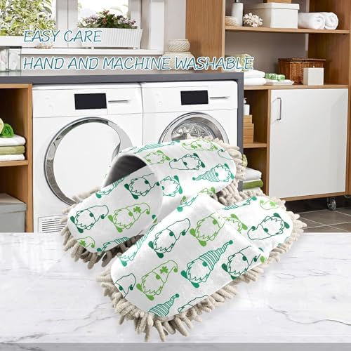 Burbuja St Patrick Gnome Mop Slippers - Great for Cleaning