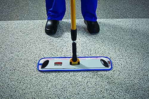 rubbermaid commercial 24-inch microfiber damp mop pad pack of 5 blue