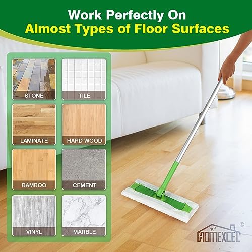 HOMEXCEL Dry Mop Pads for Swiffer Sweeper 64 Count
