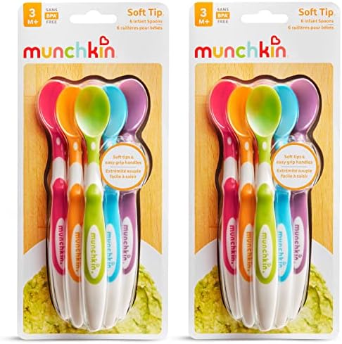 Love Feeding Time with Munchkin Soft Tip Baby Spoons BPA Free 12 Pack