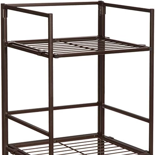 Amazon Basics 4-Tier Iron Tower Sturdy Bathroom Shelf Black