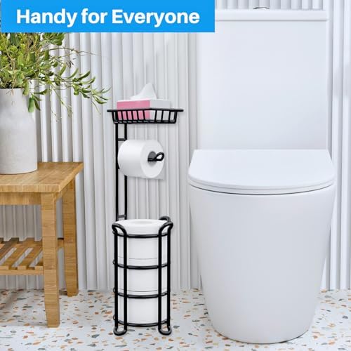 Organize Your Restroom with KeFantaToilet Paper Holder Stand with Shelves