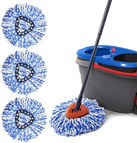 Spin Mop Replacement Microfiber Heads for Ocedar RinseClean 2 Tank System