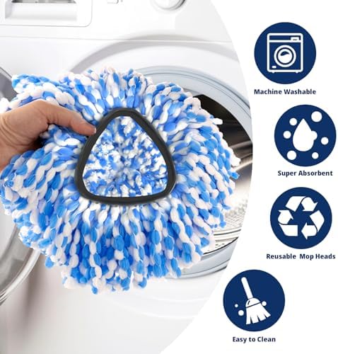 Mop Head Replacement 3-Pack Spin Mop Refill