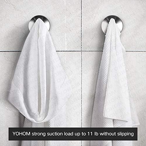 YOHOM Stainless Steel Vacuum Suction Cup Bathroom Towel Holder
