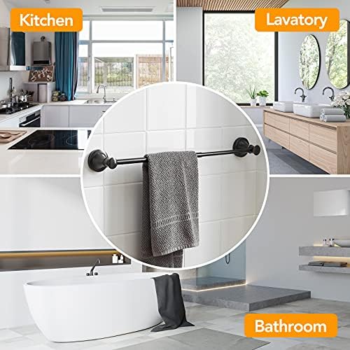 BESy Adjustable Bronze Towel Bar Round