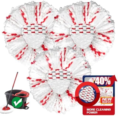 DWavele 40 More Cleaning Power Machine Washable Mop Head Replacement