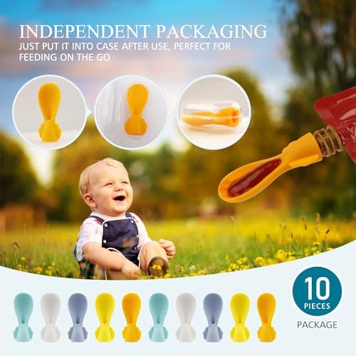 Universal Silicone Pouch Spoon 10-Pack