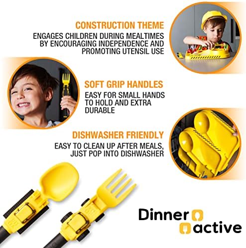 Construction-Themed Toddler Flatware Set