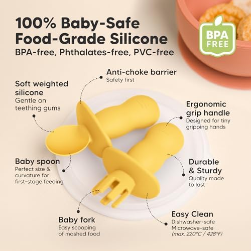 Reusable Silicone Baby Set -- Safe Tough Easy Clean