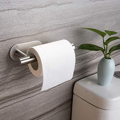 Stainless Steel Toiletpaper Holder Self-Adherring No Drilling Required