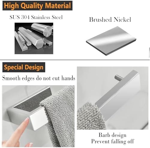 Rust-Proof Hand Towel Holder with Modern Design