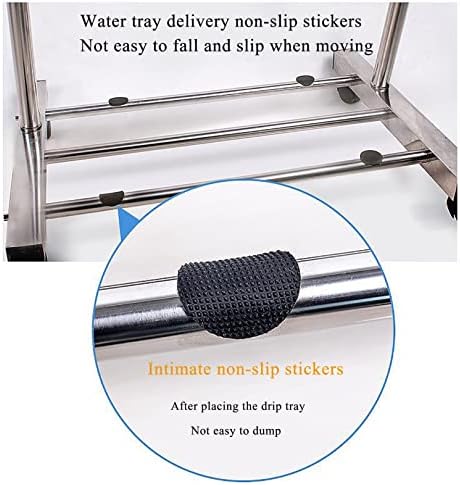 Sturdy Standing Broom and Mop Holder with Durable Steel Drip Tray
