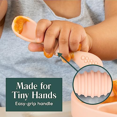 Simka Rose Silicone Baby Splitters - Safe Self-Feeding Easy to Clean dishwasherMicrowave Safe