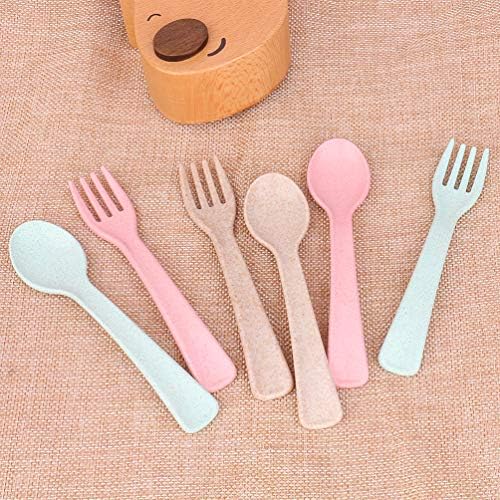 Boieo Toddler Forks Spoons Set - Safe Eco-Friendly Baby